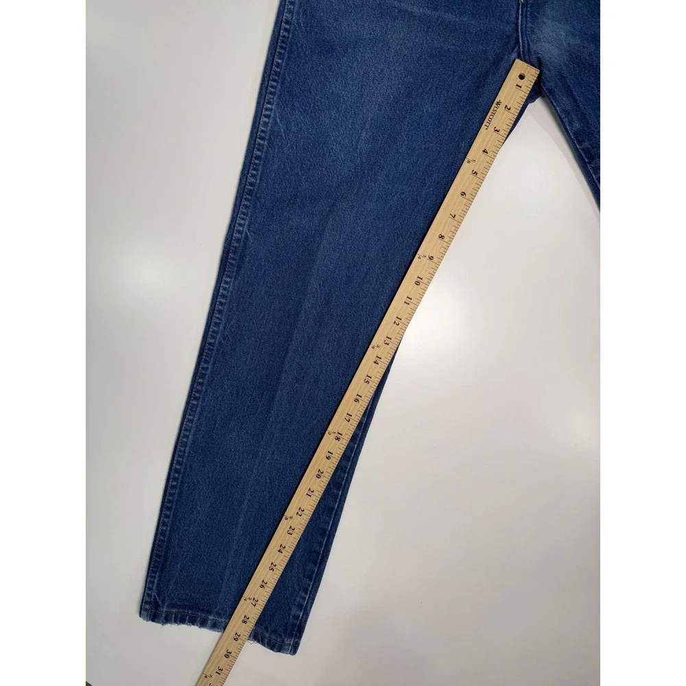 Wrangler 13MWZ Cowboy Cut Jeans Mens 32x29 Blue Denim Made in USA Straight Leg